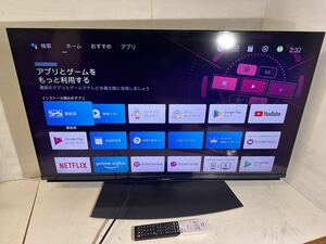 【中古】SHAPE シャープ40V型 液晶 テレビ AQUOS 4T-C40CL1 4K チューナー内蔵 Android TV Medalist S1 搭載 回転式スタンド 2021年モデル