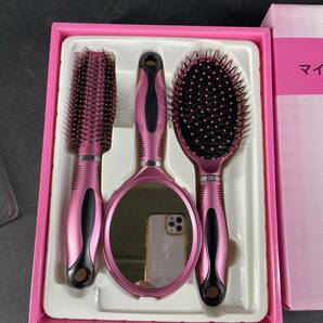 HRKオリジナル マイナスイオンブラシセット ハンドミラー くし 櫛 Original Minus Ion Brush ヘアケア おそらく未使用 長期保管品 /t68eの画像3