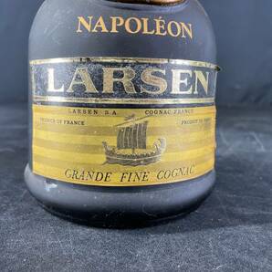 古酒 未開栓 長期保管品 お酒 アルコール NAPOLON LARSEN GRANDE FINE COGNAC ラーセン ナポレオン コニャック/u26の画像4