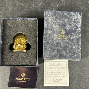 ミキモト ゴールドスタンド 元箱つき MIKIMOTO メッセージスタンド シェル 貝殻 真珠 写真立て メニュースタンド ゴールド/u10bの画像1
