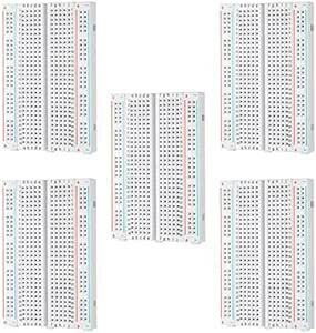 サムコス ブレッドボード 400穴 5個セット 400タイポイント ミニブレッドボード arduino用 電子工作用 粘着テープ付