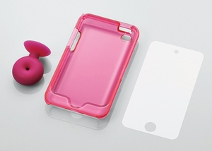  no. 4 поколение *2010 iPod touch4 жесткий чехол * прозрачный розовый *