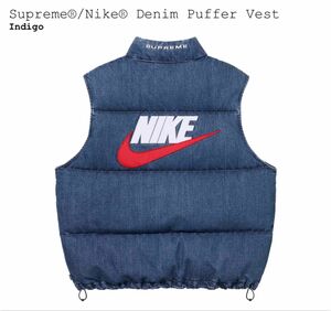 Supreme x Nike Denim Puffer Vest 