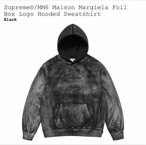 Supreme x MM6 Maison Margiela Foil Box Logo Hooded Sweatshirt 