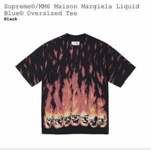 Supreme x MM6 Maison Margiela Liquid Blue Oversized Tee 