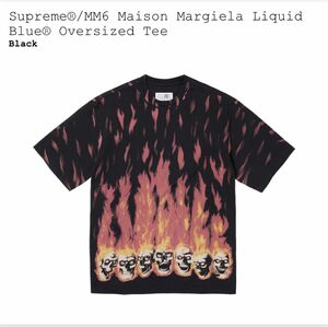 Supreme x MM6 Maison Margiela Liquid Blue Oversized Tee 