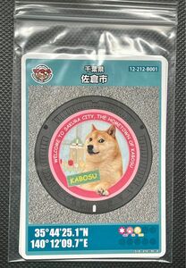 マンホールカード 第22弾 千葉県佐倉市 B 柴犬 かぼすちゃん 初期ロット001