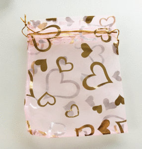 * pouch * accessory inserting [ approximately 10x12cm] Heart pattern pink 10 sheets .200 jpy 
