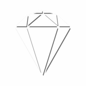 （反射）キラキラダイヤモンドステッカー 白 1枚 カッティング ワンポイント ダイヤ 宝石 シール リフレクター