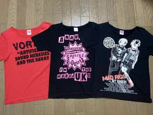 バンドTシャツ VORTEX GIGOLO13 ジゴロ13 MAD PIGS マッドピッグス PUNK ハードコア パンク DISCHARGEサイコビリー ロカビリー レディース