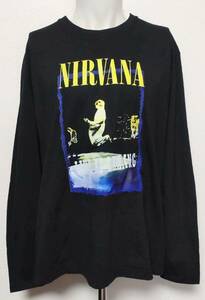 送料無料　【XLサイズ】ニルヴァーナ Nirvana　Tシャツ　長袖　ロックバンド　ジャンプ　カート・コバーン　ファンスマ