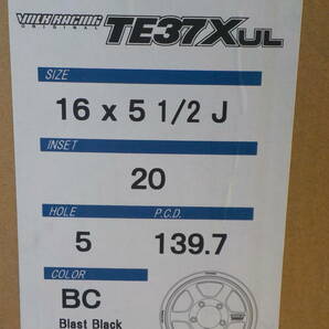 ジムニー用!! RAYS VOLKRACING TE37X UL 5.5×16 +20 139.7-5H ブラストブラック 1本 メーカー絶版品 デッドストックの画像6