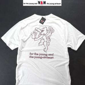 ★送料無料!! VAN JAC ヴァンヂャケット サラッとしたポリエステル!! 桜獅子バックプリント Tシャツ M ホワイト★の画像10