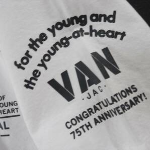 ★送料無料!!! VAN JAC ヴァンヂャケット 75th Anniversary限定! ワッペン&刺繍 完全IVY仕様プレミアム BDオックスシャツ ホワイト L★の画像8