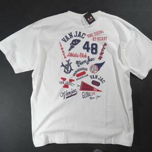 ★送料無料! VAN JAC ヴァンヂャケット IVY BOYが夏に映える! フルモチーフプリント/カレッヂTシャツ LL ホワイト★の画像5