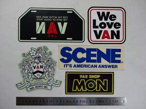 * free shipping!! VAN JAC Van ja Kett VAN collector collection former times old rare sticker . pieces set *