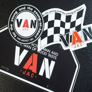 ★送料無料!! VAN JAC ヴァンヂャケット VANコレクターコレクションステッカー ブラックタイプ三枚セット★の画像7