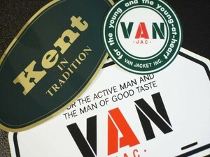 ★送料無料!! VAN JAC ヴァンヂャケット VANコレクターコレクションステッカー IVYグリーン系タイプ三枚セット★