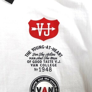 ★送料無料!VAN JAC ヴァンヂャケット 永遠の丸VAN 縦四連プリント アイビーTシャツ M ホワイト★の画像3