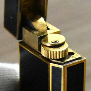 カルティエ Cartier ペンタゴン 五角形 ローラー ガスライター ラッカー ブラック ゴールド 喫煙具 たばこグッズの画像3