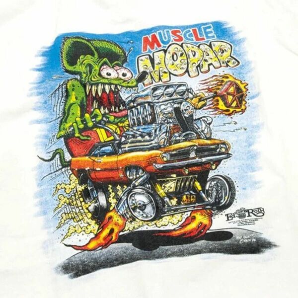 Rat Fink x MOONEYES Muscle Mopar Tシャツ 【ラットフィンク 】【ムーンアイズ】コラボTシャツ