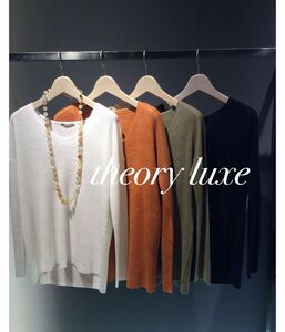 値下げ！theory luxe/リネン Vネック プルオーバー