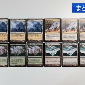 sA180o [まとめ] MTG 神河 土地 レア 各3枚 計12枚 永岩城 Forbidden Orchard 先祖の院、翁神社 海の中心、御心 日本語版 英語版の画像1