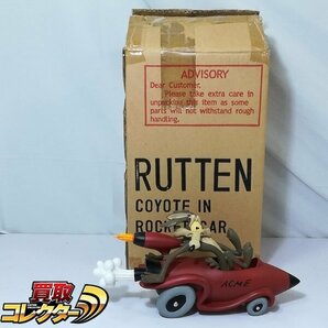 mBM794c [希少] RUTTEN ルーニー・テューンズ ワイリー・コヨーテ COYOTE IN ROCKET CAR レジン製 スタチュー | ホビー Hの画像1