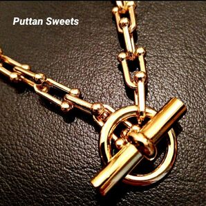 Puttan Sweets ハードウェアリンクチェーンネックレス1014ゴールド