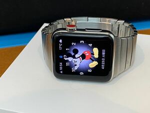 Apple Watch series3 42mm cell la- модель нержавеющая сталь неоригинальный ремень 