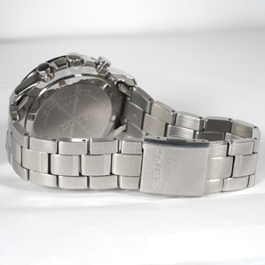 腕時計 SEIKO セイコー 6T63-00D0 クオーツ ブラック文字盤 クロノグラフ デイト メンズ 電池交換済 稼働の画像7