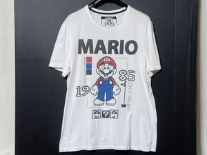 【MARIO】マリオ Tシャツ 半袖 ホワイト サイズL Bioworld