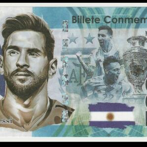 アルゼンチン 500ペソ ワールドカップスター メッシ記念鑑賞幣 2021年 コレクション ピン札の画像1