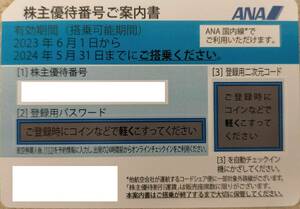 ANA　全日空　株主優待券　１枚　番号通知は送料無料　番号通知可能　ポイント消化　６