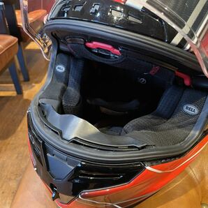 ☆BELL ベル RACE STAR TRITON RED CARBON Lサイズ 赤 黒 白 シルバ カーボン グラデーションフルフェイスヘルメット の画像7