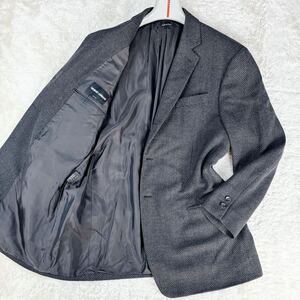 1円 美品 3XL.4L~2XL.3Lジョルジオアルマーニ GIORGIO ARMANI VestimentaSpa 伊製テーラードジャケットブレザー総裏段返り3Bメンズ54グレー