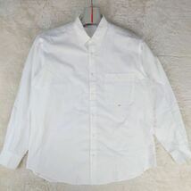 1円 良品 XL.LL~L パパス Papas 長袖シャツ ワイシャツ ポケット付き ホワイト_画像2