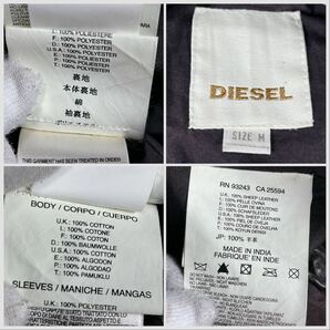 1円 良品 M~L ディーゼル DIESEL レザージャケット ライダース しわ加工本革 羊革 ラムレザープレートロゴブルゾン メンズダークブラウンの画像10