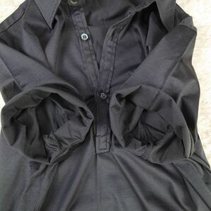 美品 XL.LL~L グッチ GUCCI 半袖ポロシャツ ストレッチ 伸縮性 ボタンロゴ イタリア製 ダークグレーの画像4