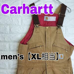 B812【Carhartt】オーバーオール タッグ生地 【メンズXL相当】