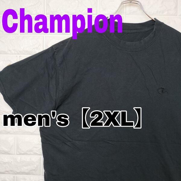 B777【Champion】半袖Tシャツ【メンズ2XL】ブラック