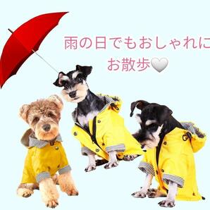 犬 レインコート カッパ 雨具 犬服 ポンチョ 雨 雪 ペット 防水 保護 Mの画像2