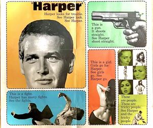 オリジナルポスター「動く標的 」US版1SH 1966年公開 ポール・ニューマン ローレン・バコール ロバート・ワグナー ジャック・スマイト