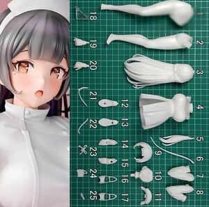 1/6 Scale Garage Kit Original Nurest Muress Uncainted Sexy Skirt White Hover Женская фигура Большой размер фигура