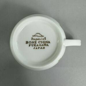 有田焼 深川製磁 花鳥柄 コーヒーカップ ボーンチャイナ imperial 5客セットの画像10