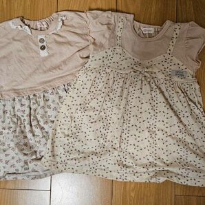 子供服　ベビー　キッズ　半袖チュニック2点セット　90cm