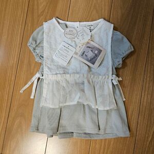 新品タグ付き　100cm 2枚セット トップス 半袖 重ね着 Loulnu Ami　キッズ 女の子 子供服 夏服 しまむら 