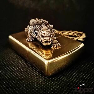 未使用 金銭獣 ヒキュウ 貔貅 立体感 ライター ZIPPO 喫煙グッズ ジッポー オイルライター 重量感 真鍮製 新品