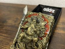 1円~希少品 立体感と重量感 関羽 Zippo 真鍮製 雲長 ライター ジッポー オイルライター 新品 ZIPPO 喫煙グッズ_画像5