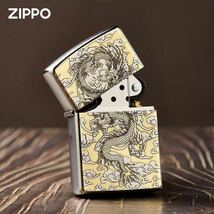 未使用 ZIPPO 龍　喫煙グッズ ジッポー リュウオイルライター 真鍮製 新品_画像4